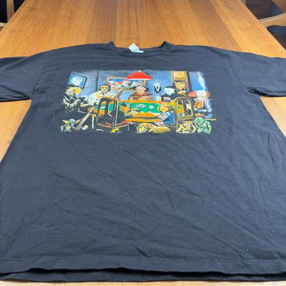 Horror Print Cotton Graphic Tee Jason Scream Freddy Krueger Chucky Friday the 13 - Picture 2 of 7